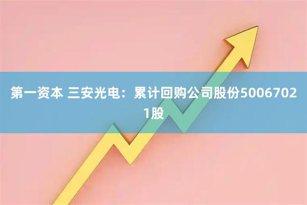 第一资本 三安光电：累计回购公司股份50067021股